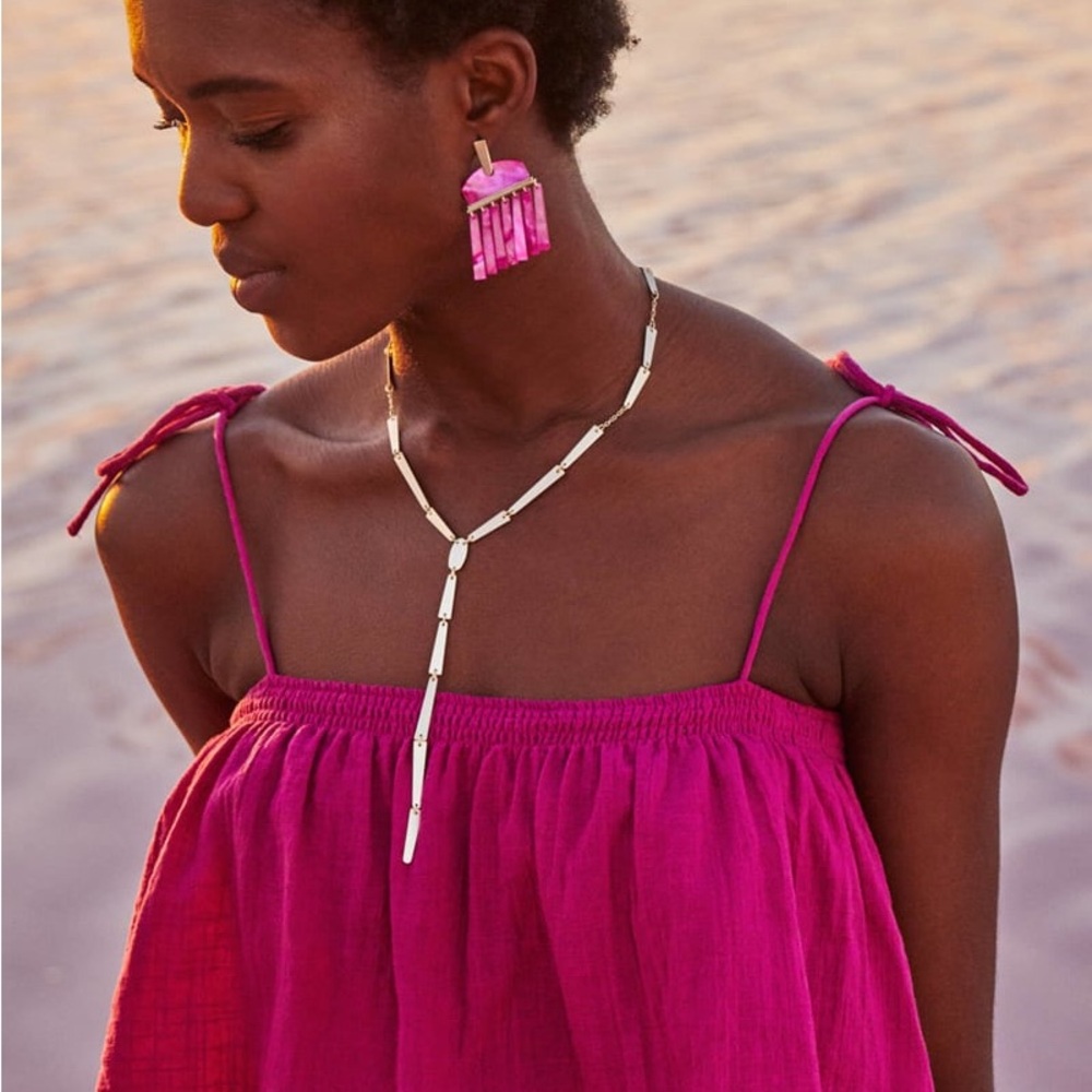 KENDRA SCOTT Gail Y Necklace - Rose Gold - NWT